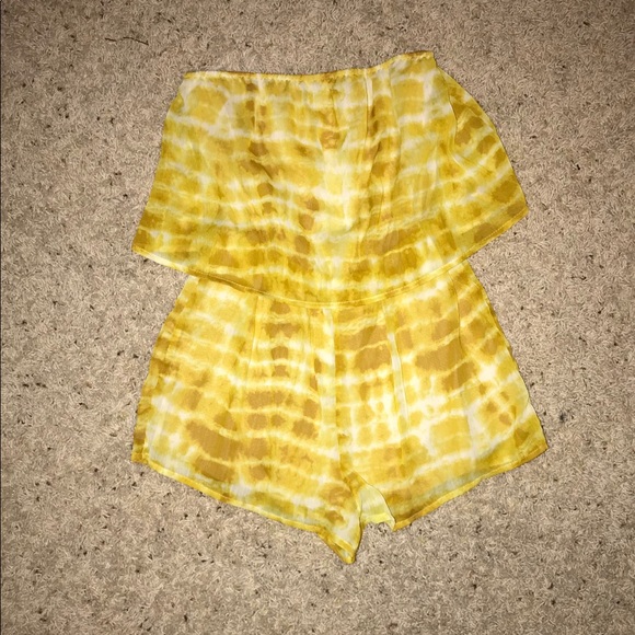 Other - Size small yellow and white tie dye romper.